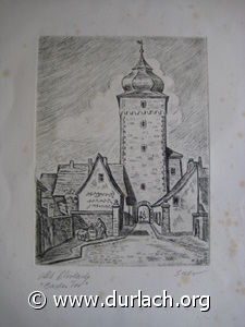 Radierung Basler Tor