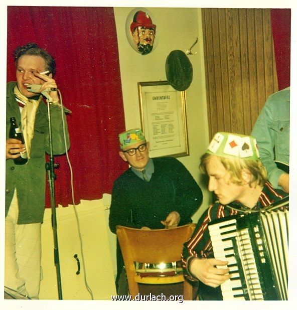 Fasching im Waldhorn in Durlach Aue 1967 oder 1968