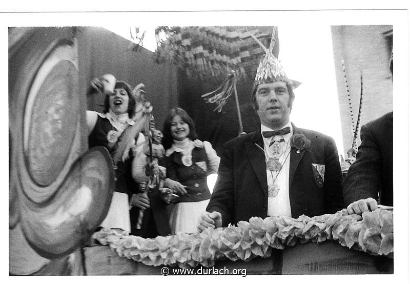 Fasching 1975 auf dem Lyrawagen