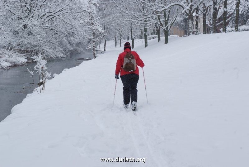 Schneelandschaft an der Pfinz Dez. 2010