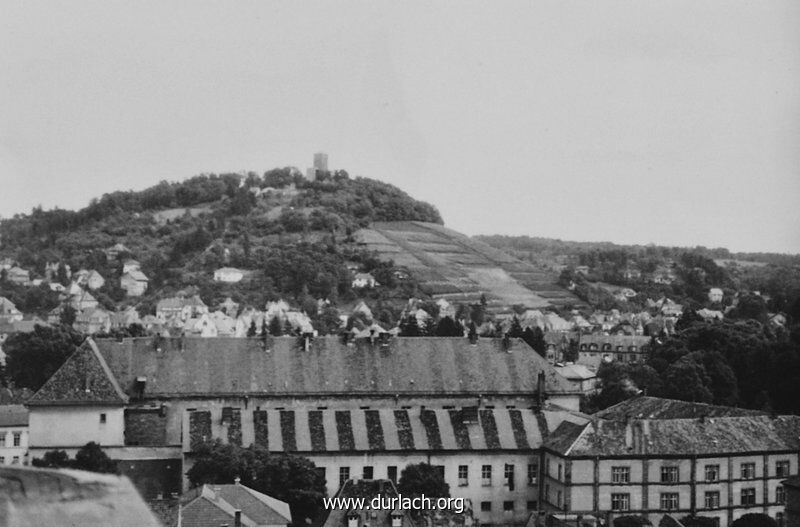 Durlach - Blick auf die Karlsburg 1955