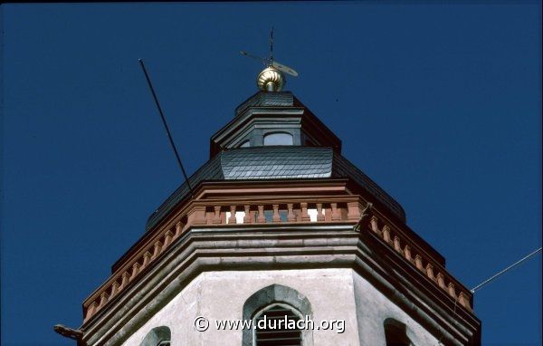 Turm der ev. Kirche, ca. 1978