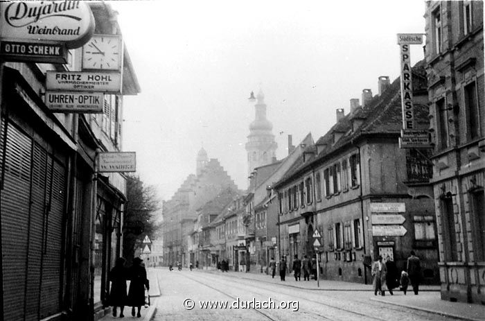 Pfinztalstrae Ecke Kelterstrae - 1952