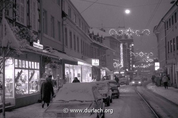 Pfinztalstrasse im Winter, ca. 1988