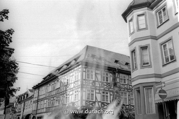 Feuer am Durlacher Marktplatz, 1989