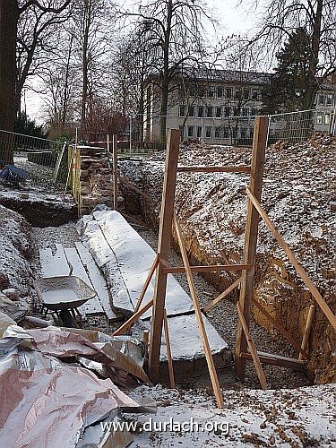 Fundament fr Schlossgartenmauer