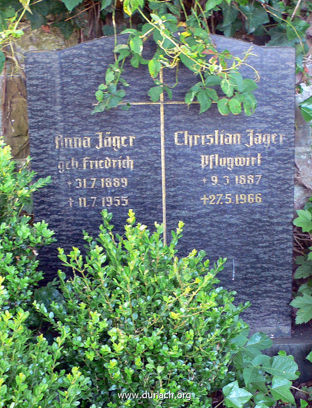 Grabstein Christian Jger