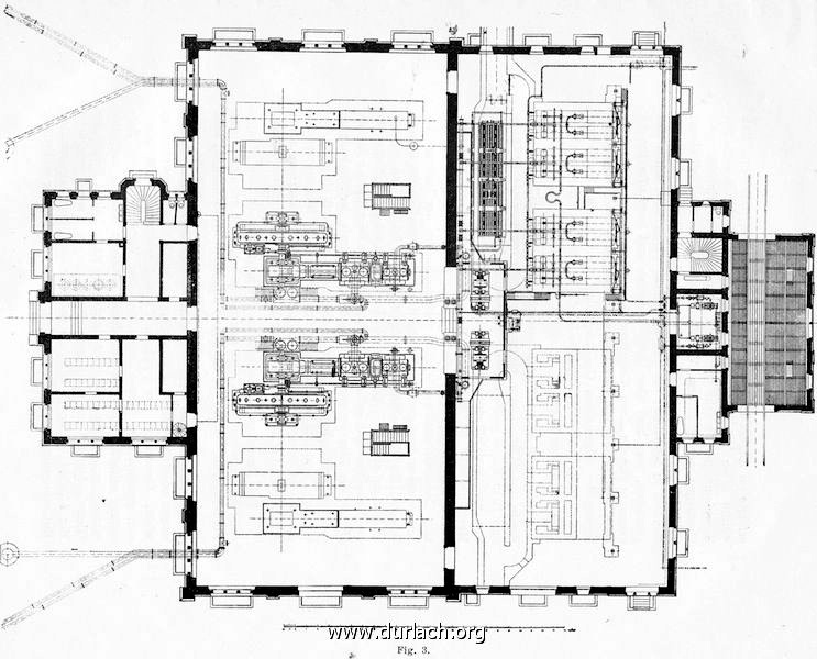 Grundriss E-Werk der Badischen Staatsbahn