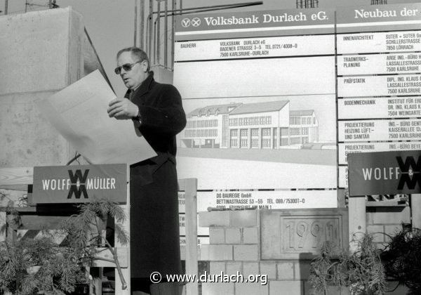 Richtfest Volksbank, ca. 1990