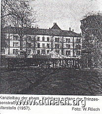 Kanzleibau der ehem. Karlsrburg 1957