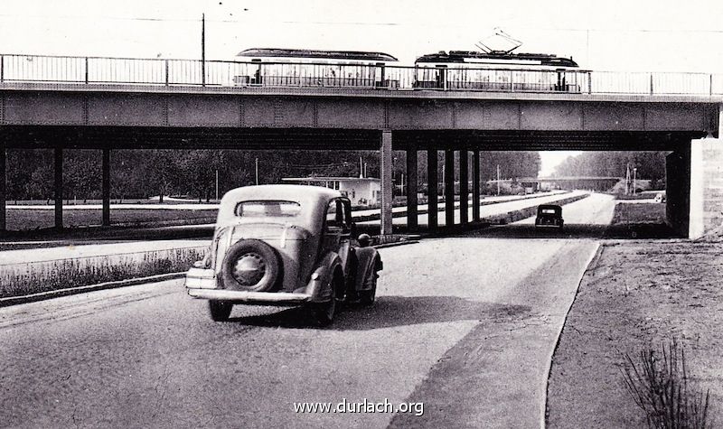 Autobahn bei Durlach, um 1939