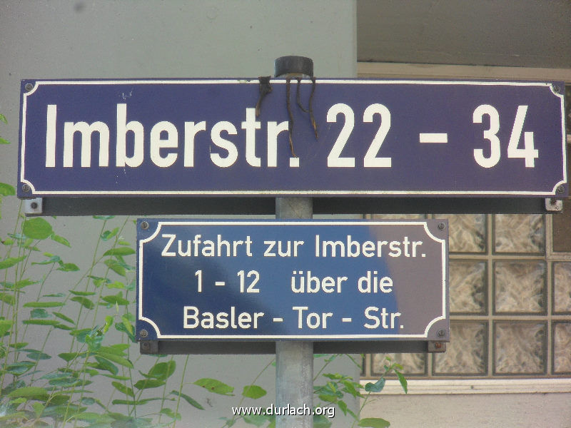 2011 - Straenschild Imberstrasse Ecke Marstallstrasse