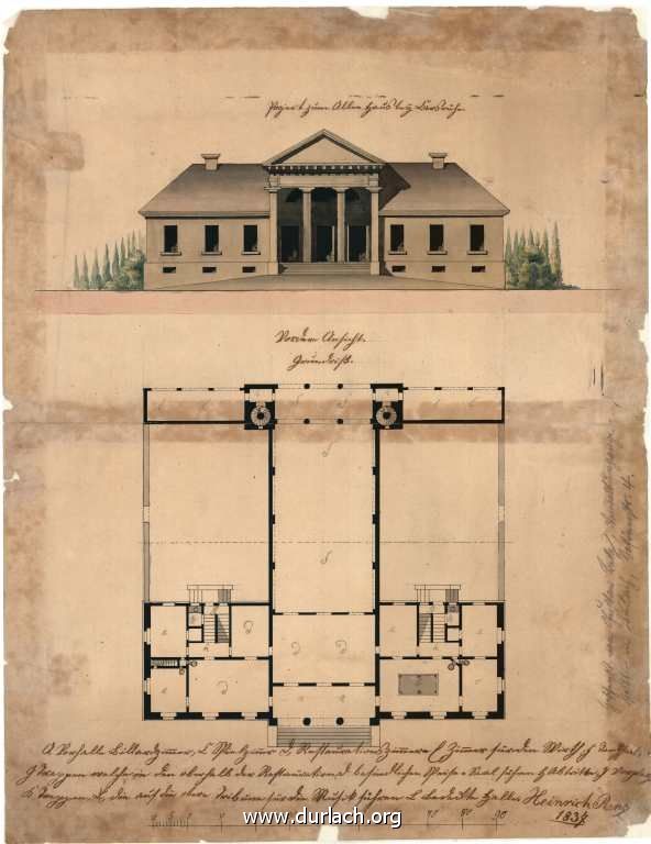 1837 - "Project zum Alleehaus bey Carlsruhe"