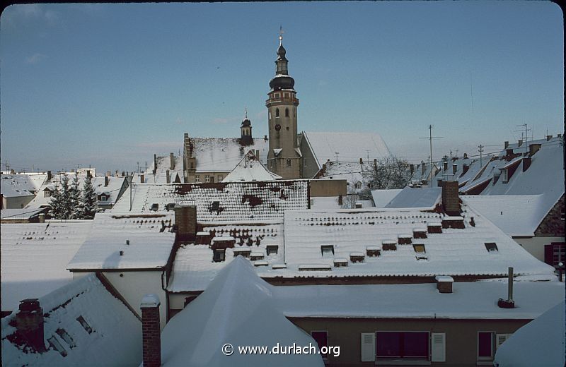 ca. 1985 - Blick aus dem Dachfenster der Amthausstrae 20