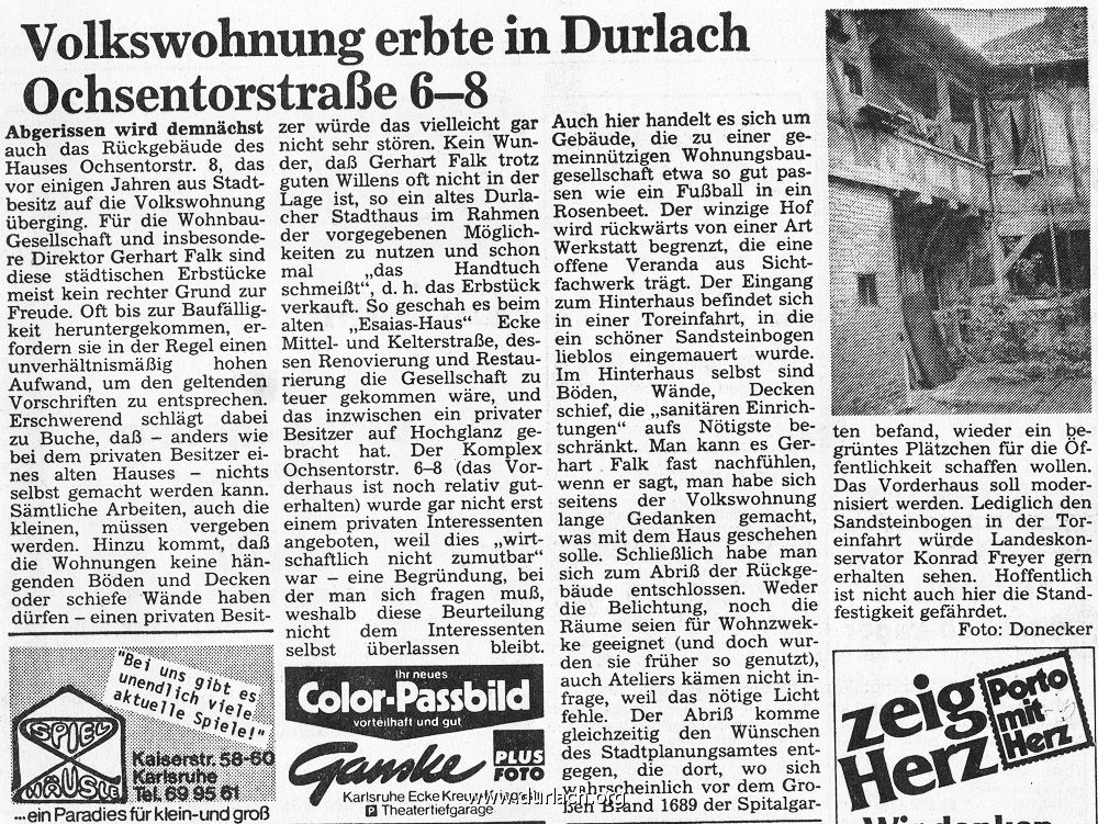 Ochsentorstrae 6-8, 1984
