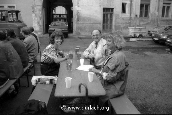 Im Hof der Polizei in der Amthausstrasse, ca. 1989