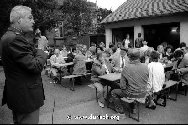 Im Hof der Polizei in der Amthausstrasse, ca. 1989