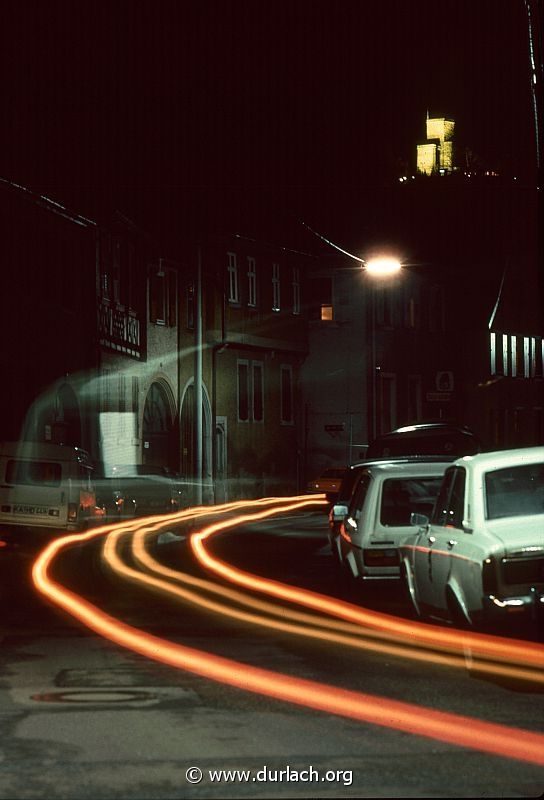 ca. 1980 - Bienleinstorstrasse mit Blick auf den Turmberg