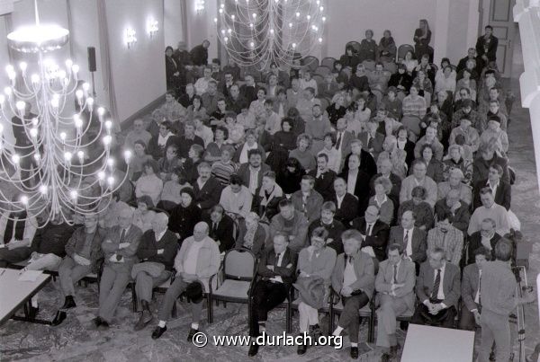 ffentliche Abrissdiskussion in der Karlsburg, ca. 1989