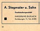 Dachdecker A. Stegmaier u. Sohn 1966 Dachdecker A. Stegmaier u. Sohn 1966