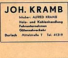 Kohlen Joh. Kramb 1966