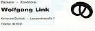 1977 Bäckerei Wolfgang Link 1977 Bäckerei Wolfgang Link
