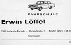 1977 Fahrschule Erwin Lffel