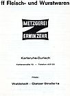 1977 Metzgerei Erwin Zehr