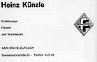 1977 Metzgerei Heinz Knzle
