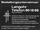 1985 - Festschrift OWS - Bestattungsunternehmen Langohr