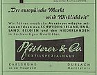 Pfisterer und der europäische Markt Pfisterer und der europäische Markt