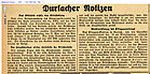 Durlacher Notizen 13.05.1937 Durlacher Notizen 13.05.1937