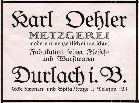 Metzgerei Karl Oehler 1926