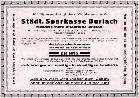 Stdtische Sparkasse Durlach 1926