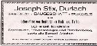 Baugeschft Joseph Stix 1926