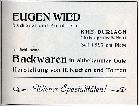 Bäckerei Eugen Wied 1951 Bäckerei Eugen Wied 1951
