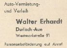 Autoverleih Walter Erhardt 1960