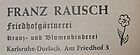 Franz Rausch Friedhofsgrtnerei 1963