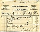 Rechnung Hafnerei Ewald Wwe., 1897