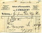 Rechnung Hafnerei Ewald Wwe., 1897 Rechnung Hafnerei Ewald Wwe., 1897