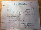 Impfschein 1901 Impfschein 1901