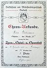 Urkunde Turnerschaft Durlach Urkunde Turnerschaft Durlach