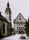 Durlach, ev. Kirche, Marktplatz und Rathaus