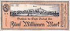 Stadt Durlach 1923 - "Fnf Millionen Mark"