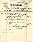 Rechnung Schlosserei Herr, 1897 Rechnung Schlosserei Herr, 1897