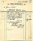 Rechnung Schreinerei Klenert, 1898 Rechnung Schreinerei Klenert, 1898