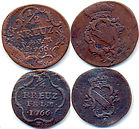 1766 - Baden-Durlach: 1/2 + 1/4 Kreuzer 1766 - Baden-Durlach: 1/2 + 1/4 Kreuzer