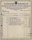 Rechnung der Fa. Leussler, 30.9.1930 Rechnung der Fa. Leussler, 30.9.1930