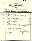 Rechnung Schreinerei Richter, 1900 Rechnung Schreinerei Richter, 1900