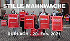 STILLE MAHNWACHE  - Durlacher Geschftsleute auf dem Marktplatz